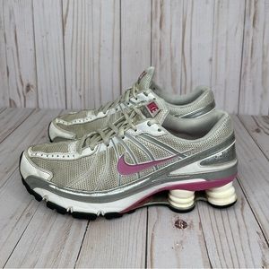 Nike Shox Running Shoes Women's Size 7.5 Training Pink Gray 324749-161